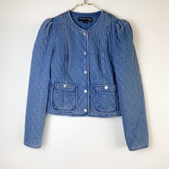 VERONICA BEARD Camilla Quilted Denim Jacket - Picture 2 of 8